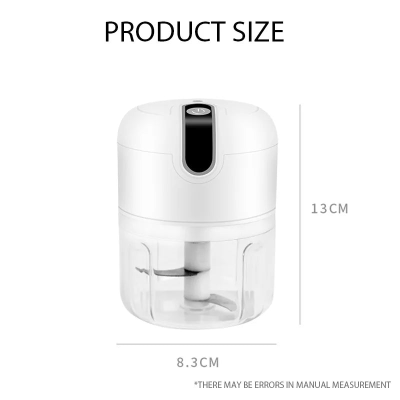 Electric Garlic Masher USB Rechargeable Meat Grinder Portable Vegetable Chopper Food Processors Home Kitchen Garlic Fruit Mincer