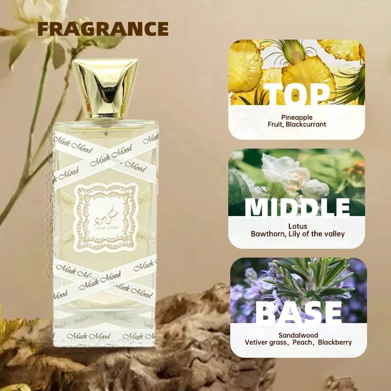 Perfume Oud Mood An Elegant Oriental Eau de Parfum Spray Original Arabic Perfume, Long-Lasting Pheromones Perfume 100ml