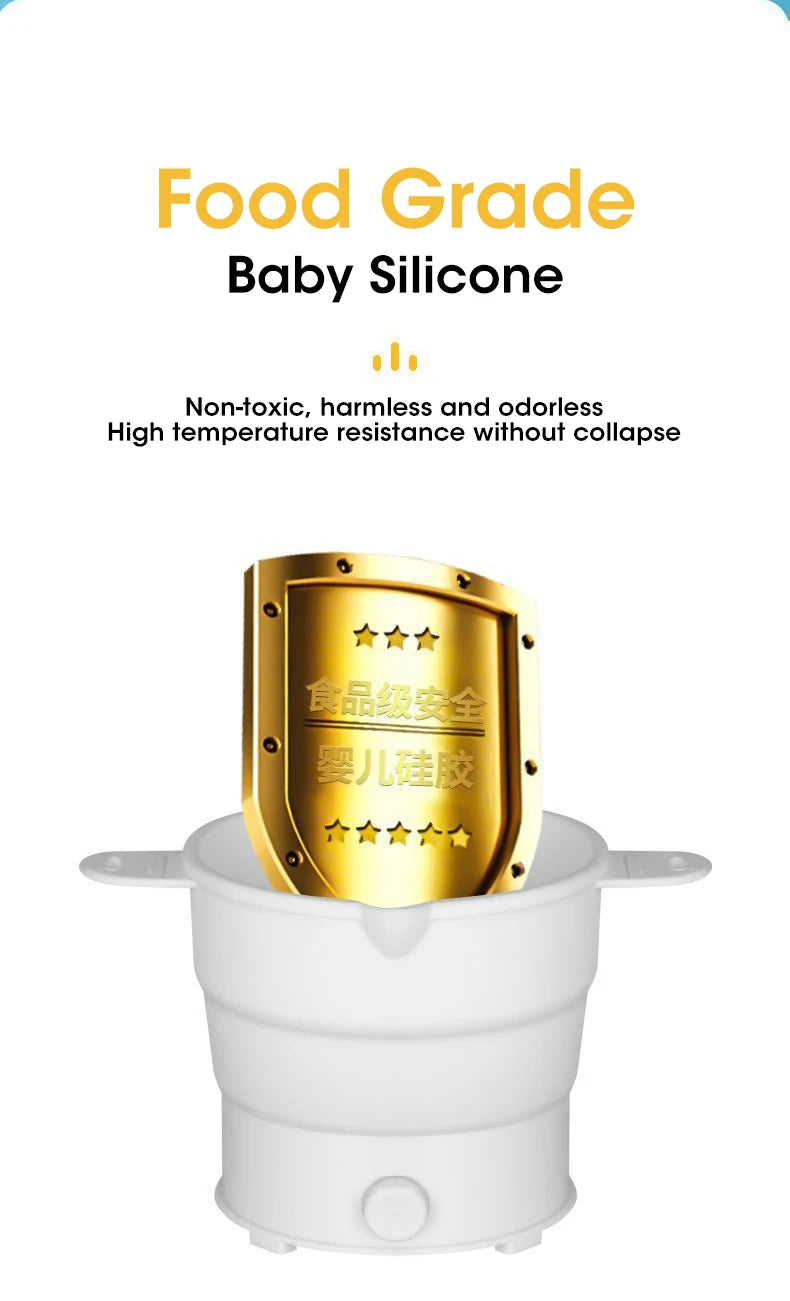 Multi Portable Foldable Silicone Pot For Travel 110/220V Kettle Electric Cook Hot Pot Water Boiler Camping Folding Electric Pot