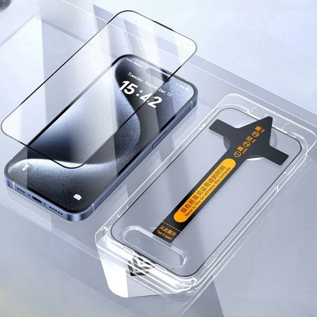 NNBILI 3Pcs Dust free Installation Tempered Glass For iPhone 13 14 16 15 11 12 17 Pro Max 17Air 15 16 14 Plus X Screen Protector