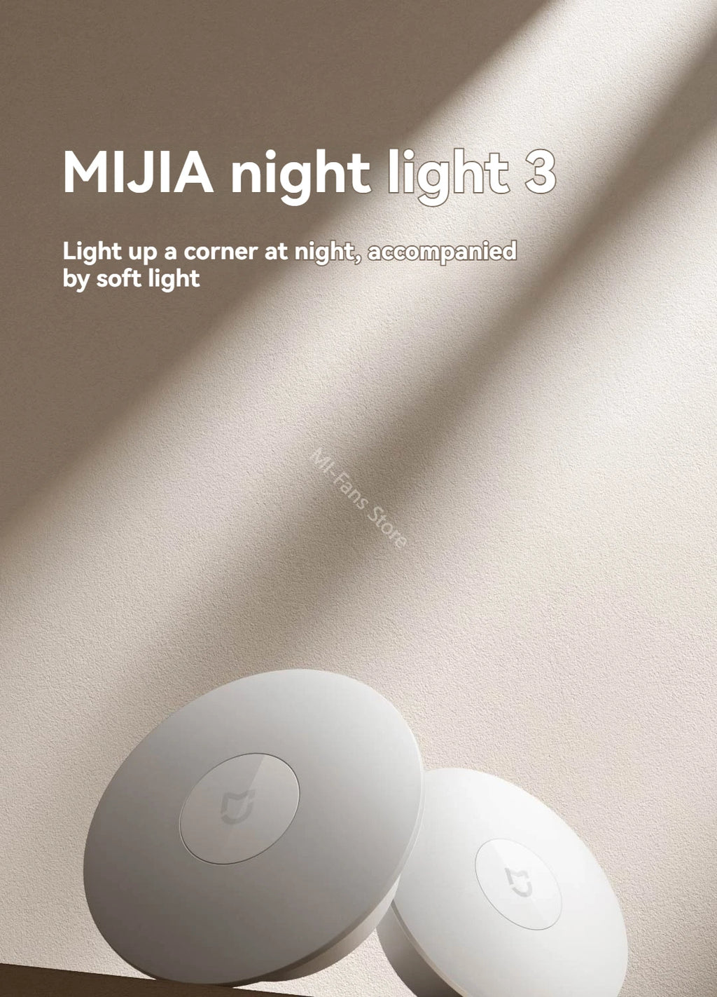 Xiaomi Mijia Night Light 3 Version 600mah Rechargeable Motion Sensor Adjustable  Brightness Smart Human Light Sensor Night Lamp