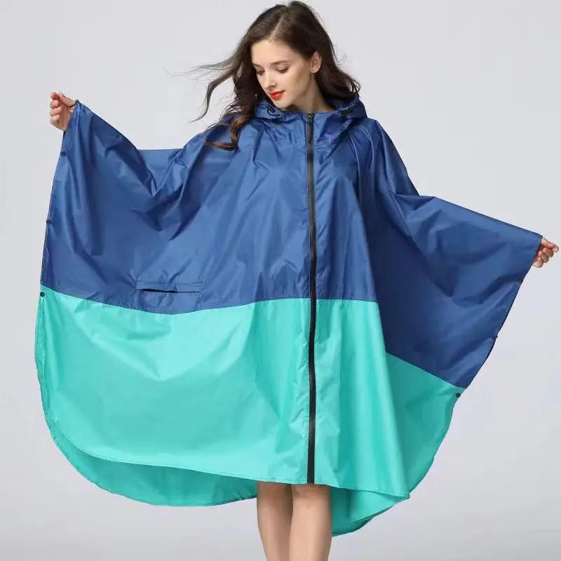 New Men Women Motocycle Raincoat Lightweight Rain Coat Poncho Waterproof Cloak Raincoats Adults Biker Hiking Windproof Rainwear