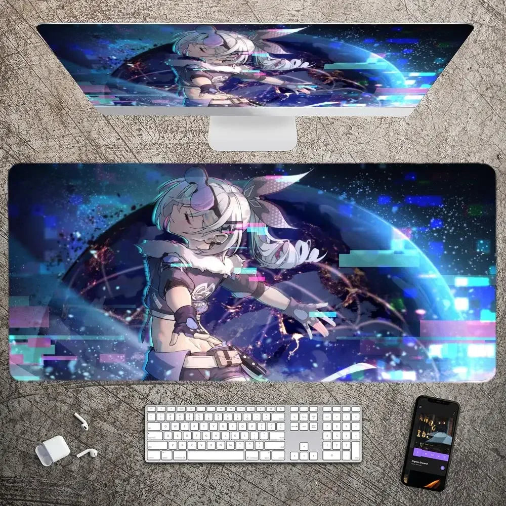 New Arrivals Silver Wolf Honkai Star Rail Mousepad Large Gaming Mouse Pad LockEdge Thickened Computer Keyboard Table Desk Mat