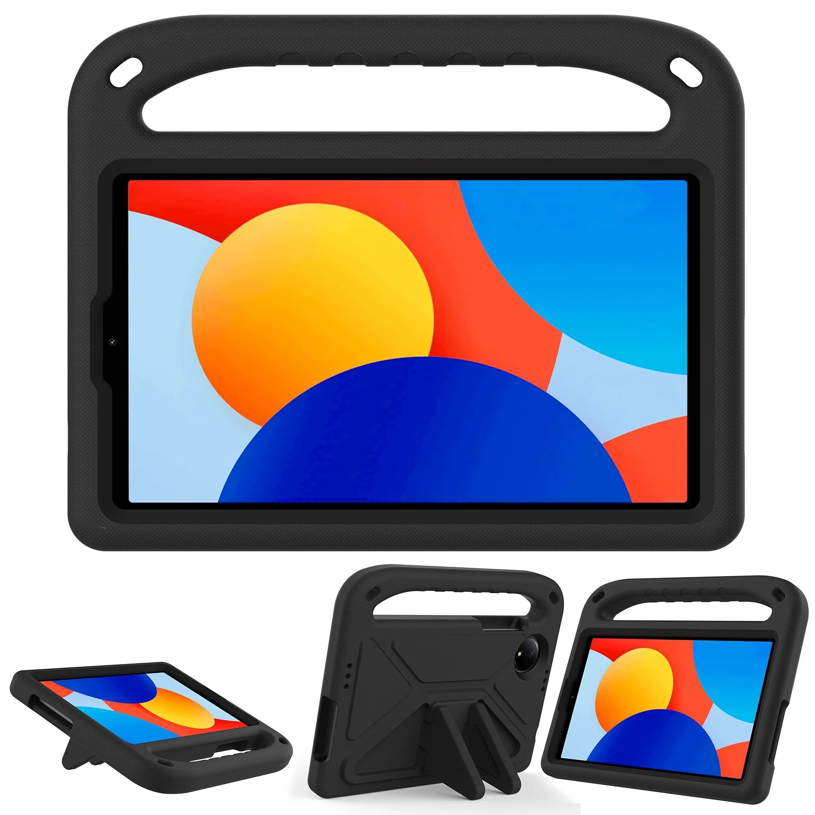 Kids Friendly EVA Case For Xiaomi Redmi Pad SE 4G 2024 8.7 inch Built-in Kickstand Cover With Hand Holder Shockproof Protection
