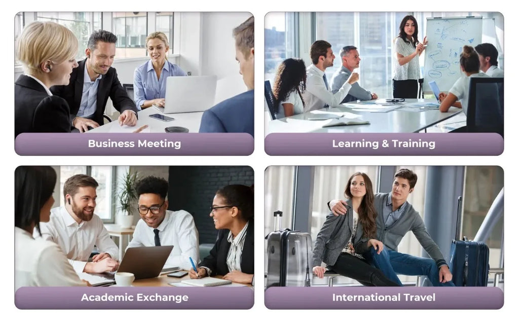 Real Time Translators Headphones with Touch Screen 144 Languages Translation Bluetooth 5.4 Earbuds Noise Cancelling Headset