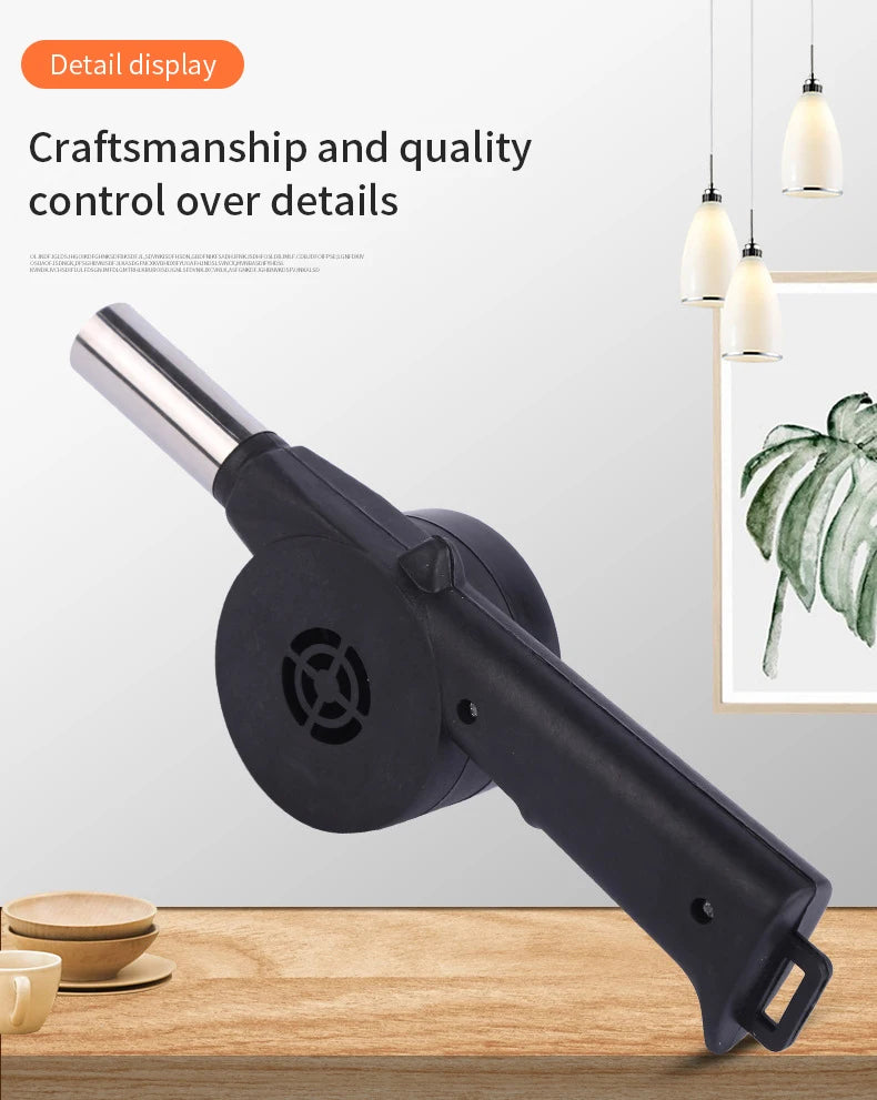 Hand Blower Household Hand Portable Barbecue Blower Small Hair Dryer Outdoor Barbecue Accessories Tools