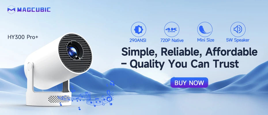 Magcubic 4K Android 11 Projector Native 1080P 390ANSI HY320 Dual Wifi6 BT5.0 1920*1080P Cinema portable Projetor upgrated HY300