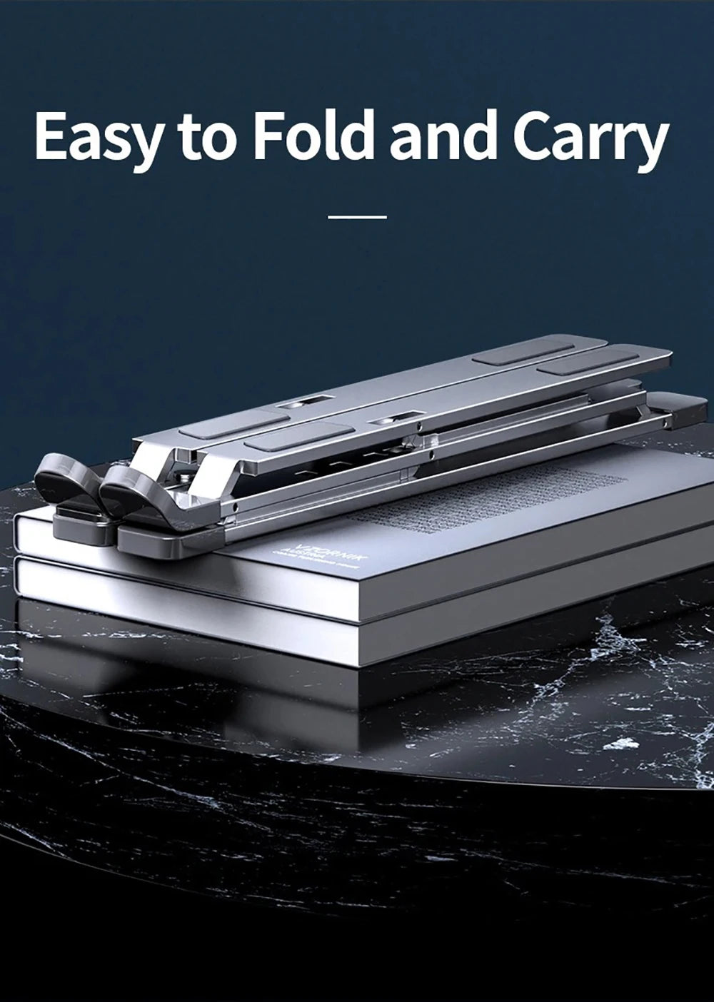 Aluminum Alloy Laptop Stand for Macbook Double Layer Adjustable Portable Laptop Bracket Cooling Stand Foldable Notebook Holder