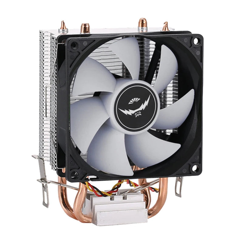 QiuzAim 2 Heatpipes Aluminum Copper AM4 1700 Cpu Cooler 1200 Radiator RGB Tower 115x Heatsink For PC Deskop AM5 1150 i3 i5 i7