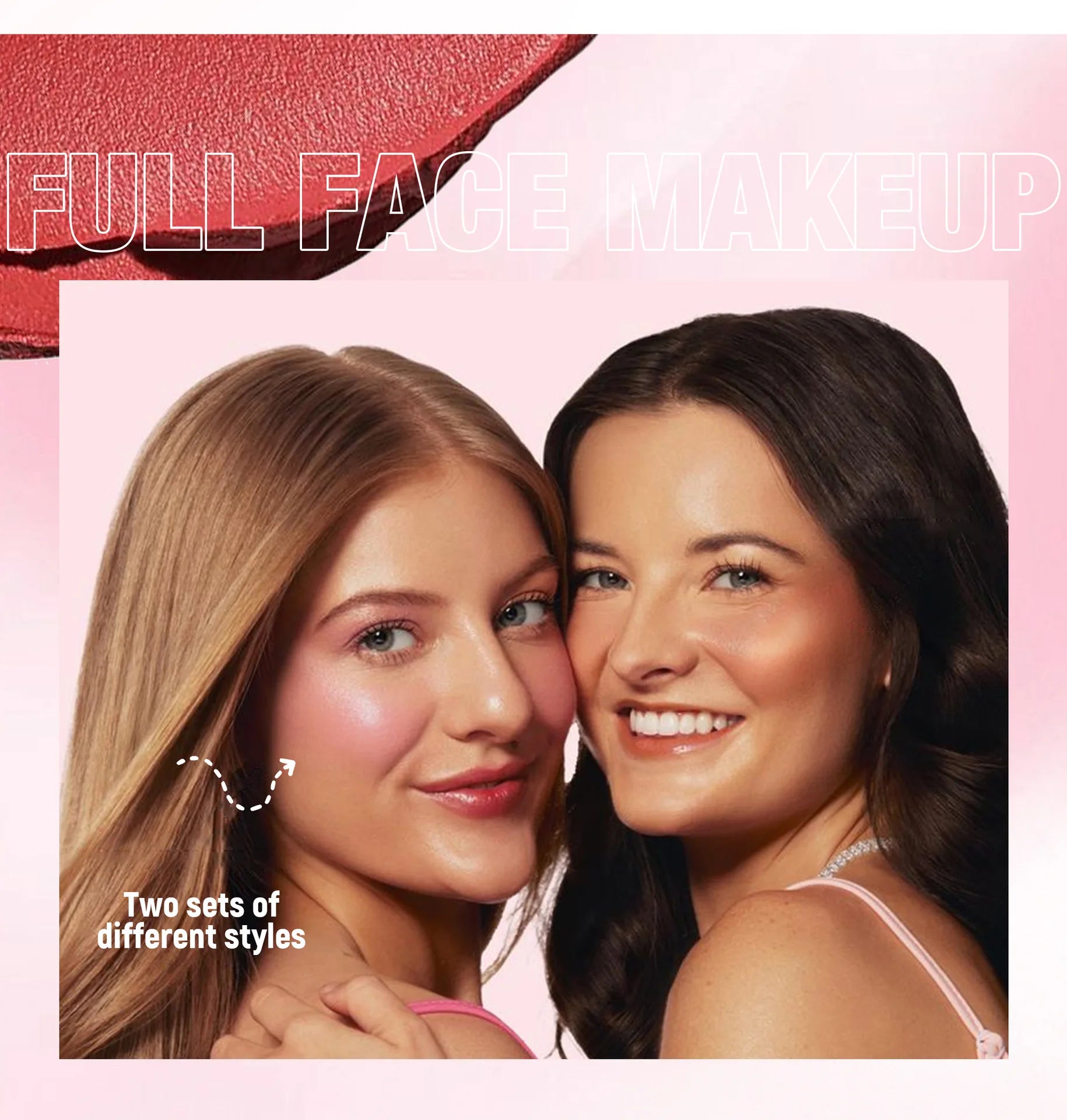 Professional Makeup Kit 11 Pieces Eyeshadow Contour Blusher Set Waterproof Highly Pigmented Smudge Proof Face Cosmetics Collecti