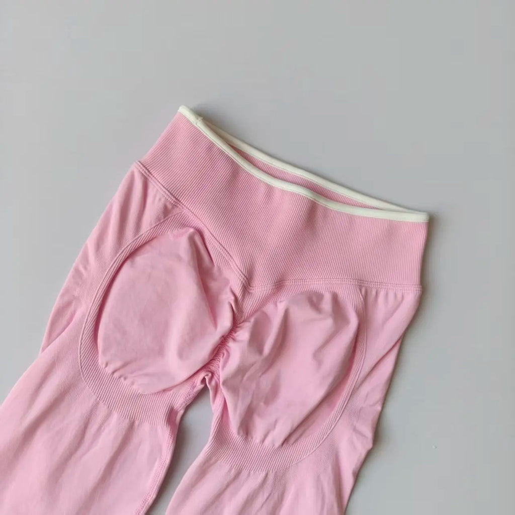 Seamless 2PCS Legging Sets Women's Strappy Sports Bras and Leggings High Waist Fitness Sculpt Leggings Running Pants Gym Suits