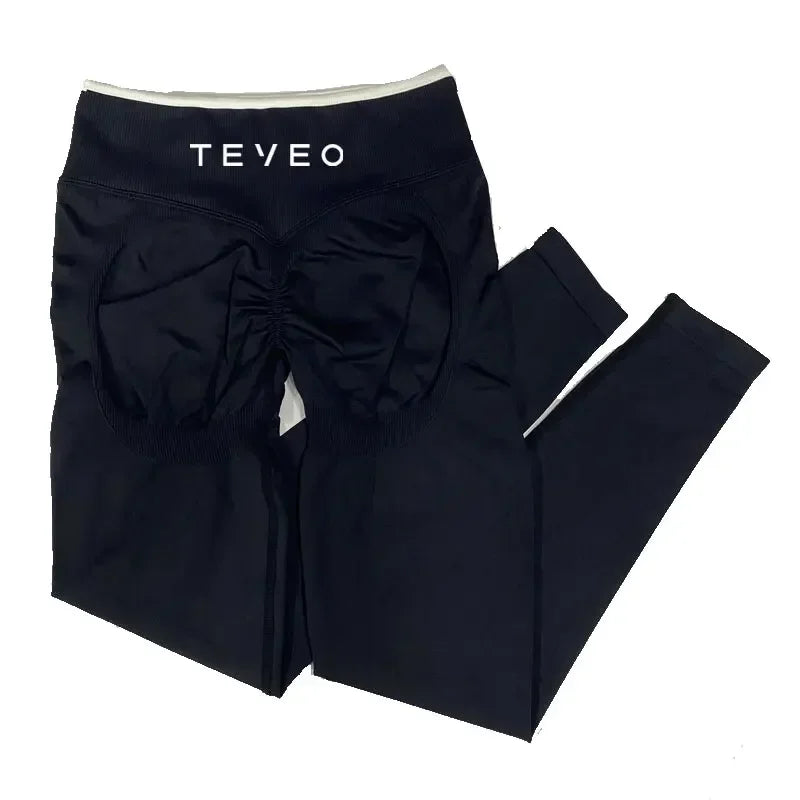 TEV Women's Sports Yoga Shorts Fitness Cycling Elastic Sports Pants Ignite Sculpt Scrunch Short Yoga Bra Set leggings