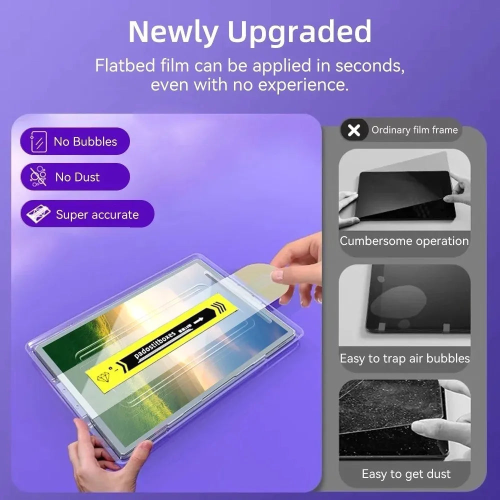 Auto Install Kit Tempered Glass For Xiaomi Pad 7 11.2 7Pro 2024 5 6 6S Pro Poco Pad12.1 RedmiPad SE 8.7 11 Pro12.1 Pro 5G 12.1