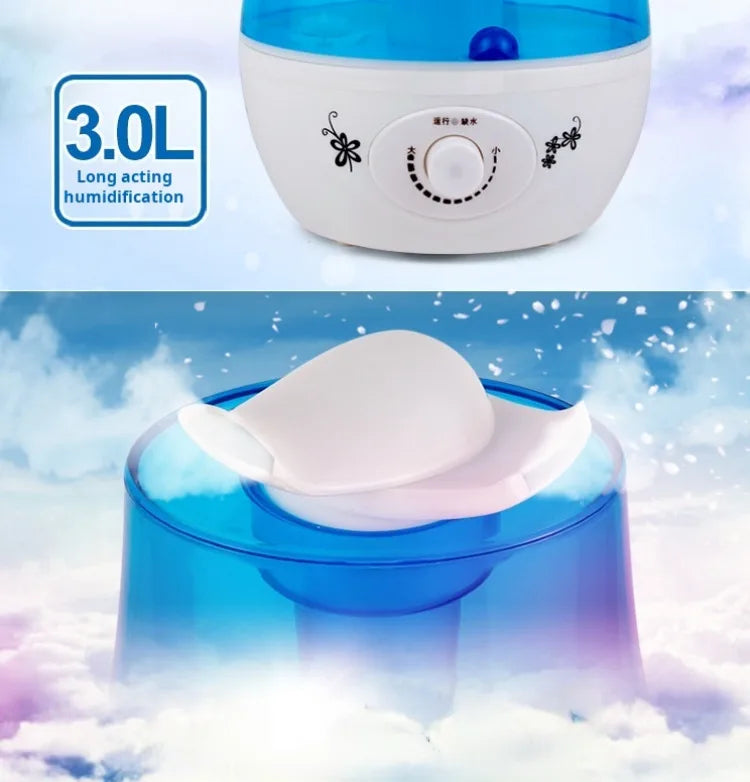 Household bedroom humidifier double spray large mist volume atomizing moisturizing Diffuser Ultrasonic Mini Aroma Air Purifier