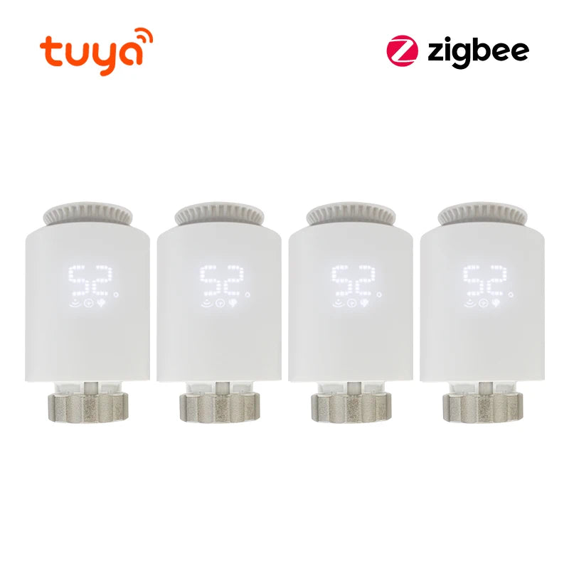 Tuya Zigbee 3.0 Thermostatic Valve Radiator Actuator Valve Zigbee Thermostatic Radiator Valve Head Temperature Controller Alexa