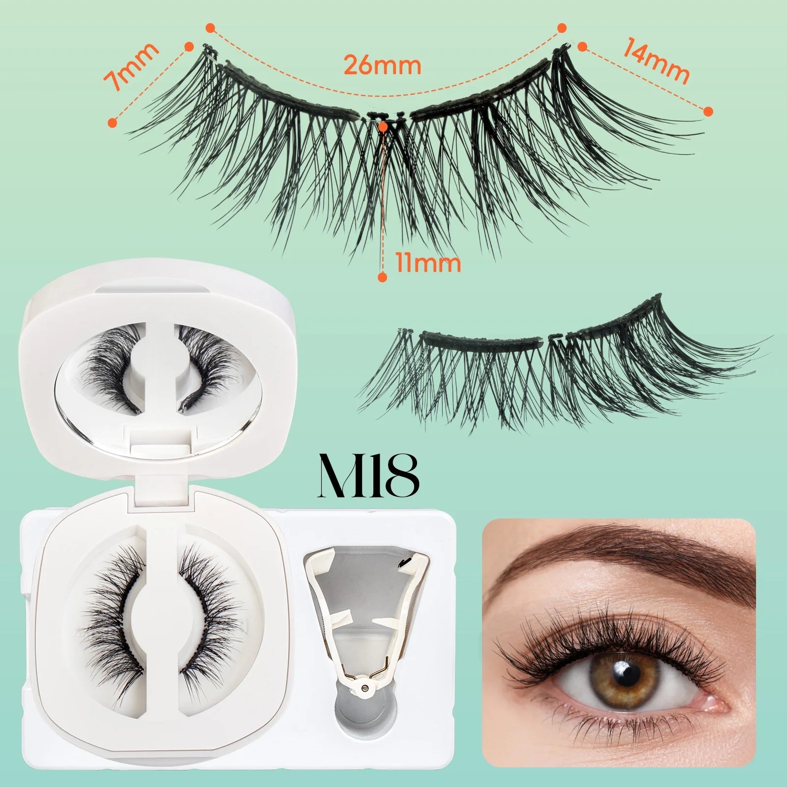 VYRILA Soft Magnetic Eyelashes No Glue Needed Reusable Natural Look 3D Lashes Easy Apply Soft Magnetic Lashes Kit for Eye Makeup