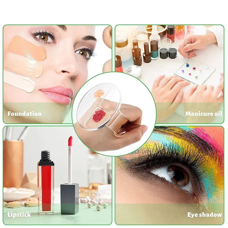 Makeup Mixing Palette, Handheld Palette Clear Acrylic Nail Art Manicure Palette Foundation Mixing Tray for Foundation