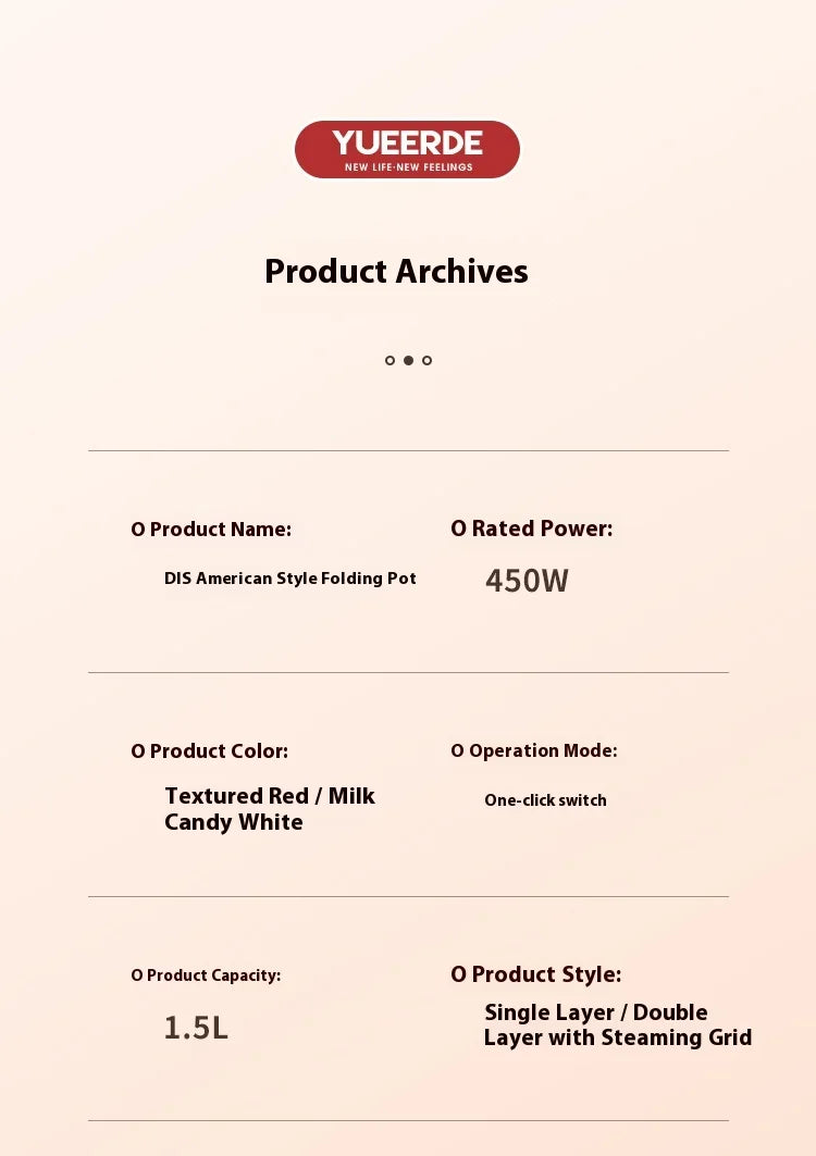 Portable Electric Heating Pot 1.5L Multi-purpose Cooker with Cover Automatic Temperature Control Fast Cooker for InstantNoodles