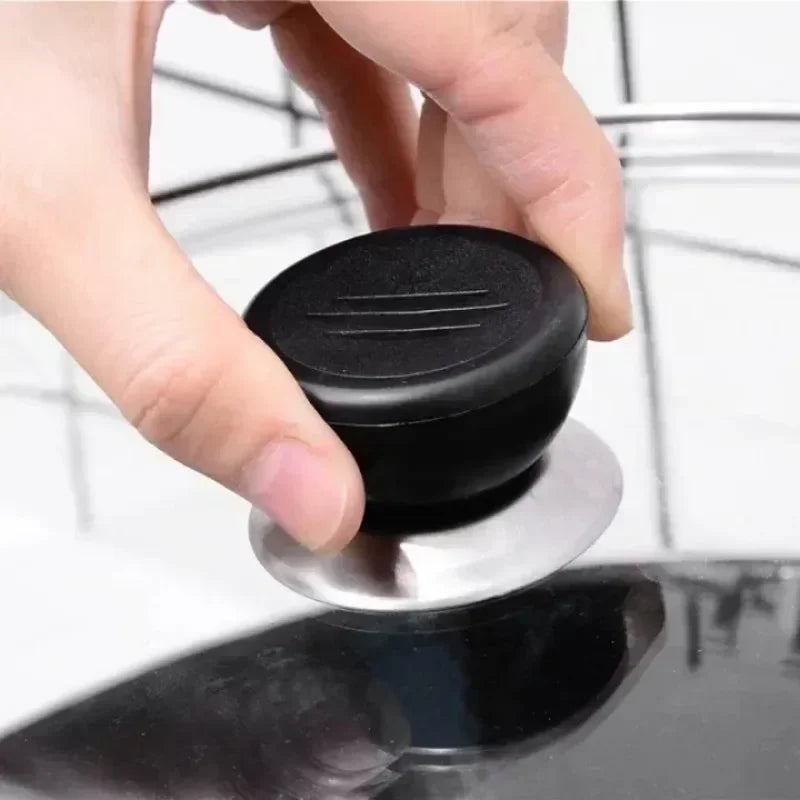 Black Anti-Scalding Pot Lid Knob Replaceable Universal Pot Lid Handle Pot Lid Head Kitchen Accessories Handle Pot Cap Pot Handle