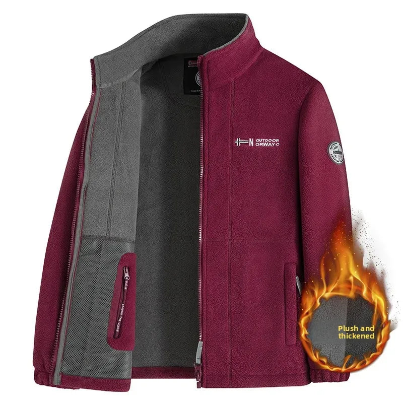 High Quality Thickened Fleece Lined Hat Jacket Embroidered Cotton Jacket Warmth Retention Outerwear for Men Summer Thin