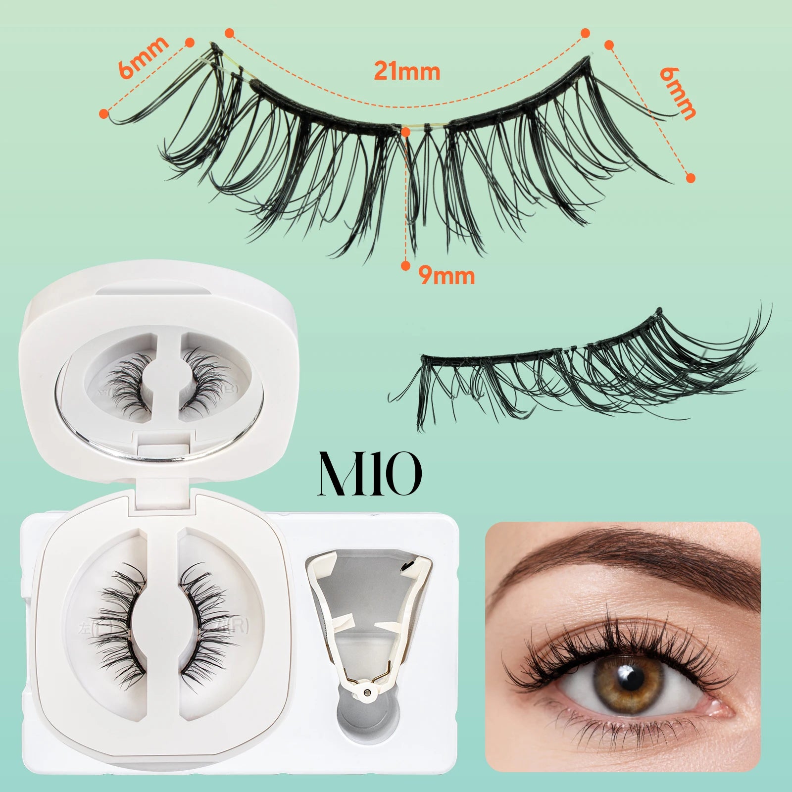 VYRILA Soft Magnetic Eyelashes No Glue Needed Reusable Natural Look 3D Lashes Easy Apply Soft Magnetic Lashes Kit for Eye Makeup