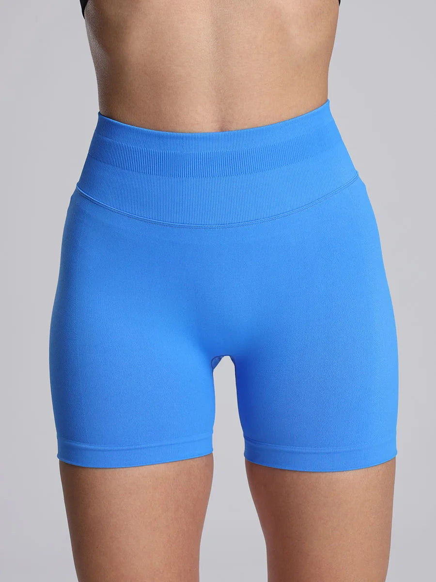 High Impact Summer Yoga Shorts Sportswear Woman Gym Seamless Workout High Waist Shorts w/Tummy Control Running Fitness Leggings