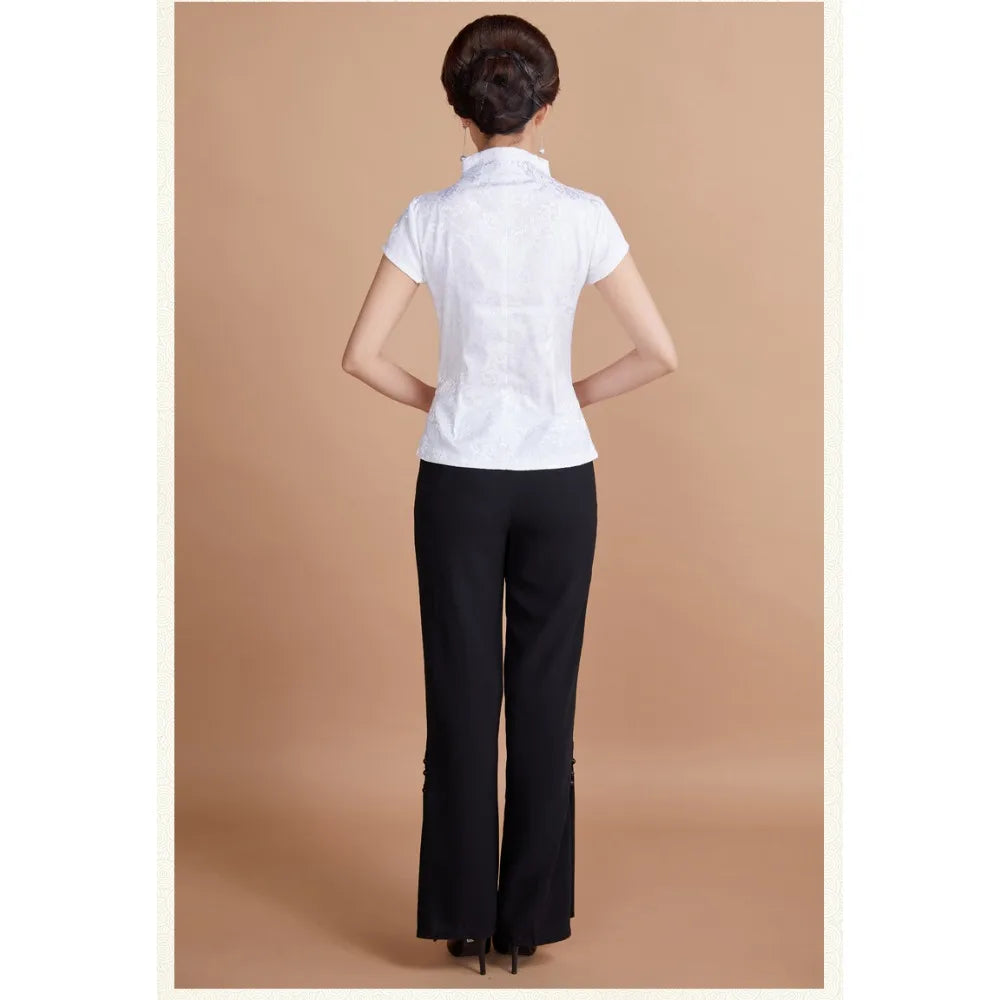 Traditional Chinese Clothing for Women Clothes Qipao Tops Cheongsam Hanfu Ethnic Style Vintage Casual Streetwear Summer