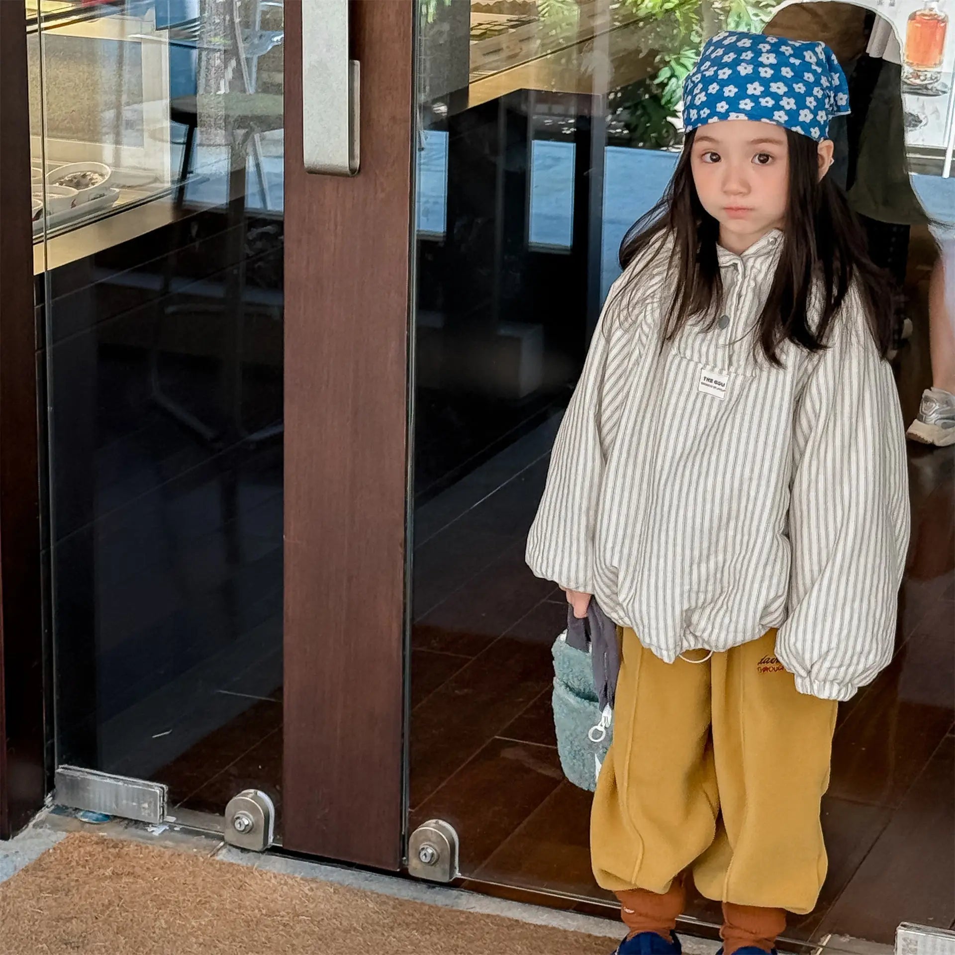 Cotton Clothes 2025 Autumn Winter New Childrens Clothing Korean Style Boys and Girls Fashion Pullover Hooded Cotton Clothes