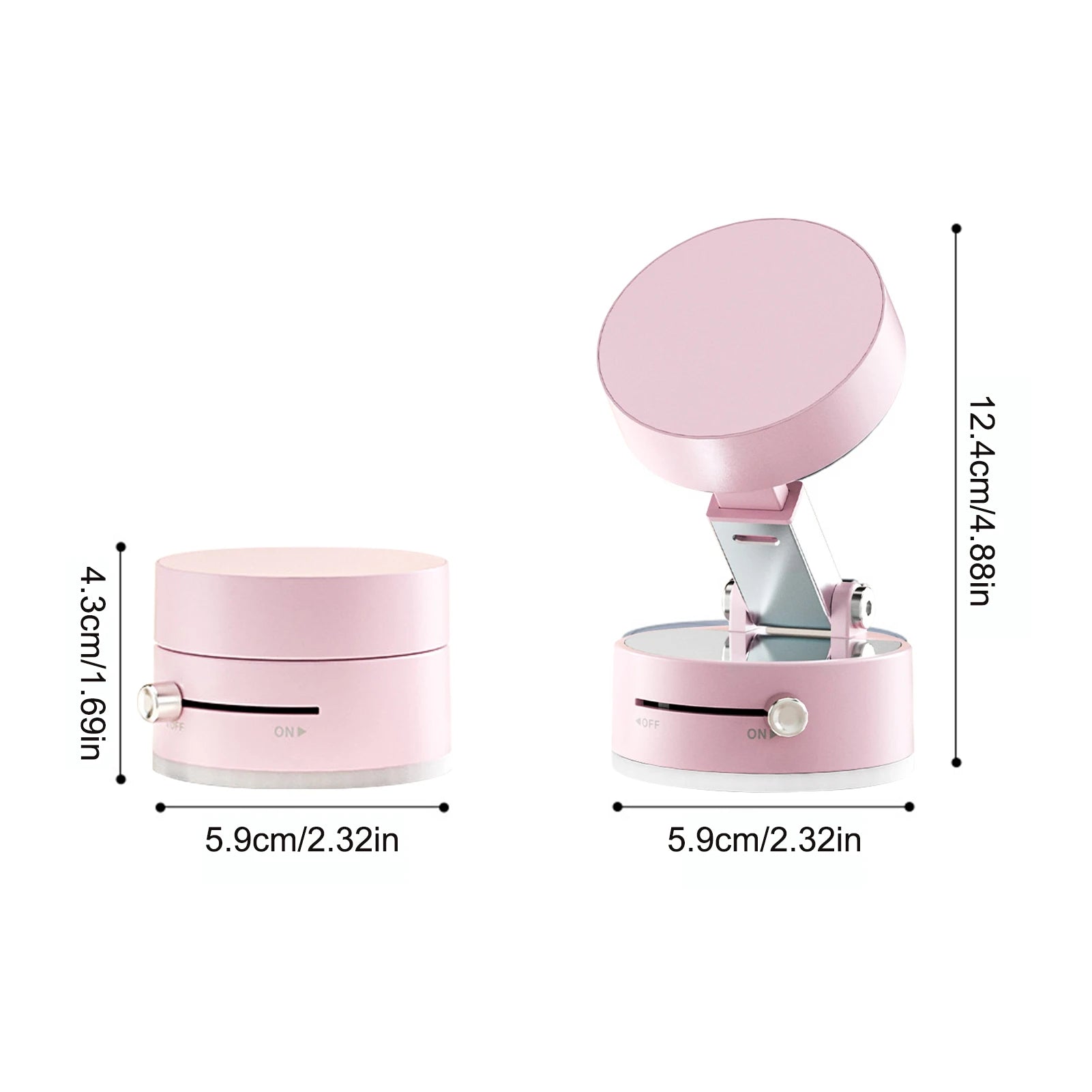 Vacuum Suction Cup Magnetic Car Phone Holder Double-Sided Foldable Magnetic Auto Phone Bracket For Car Interior Accessories