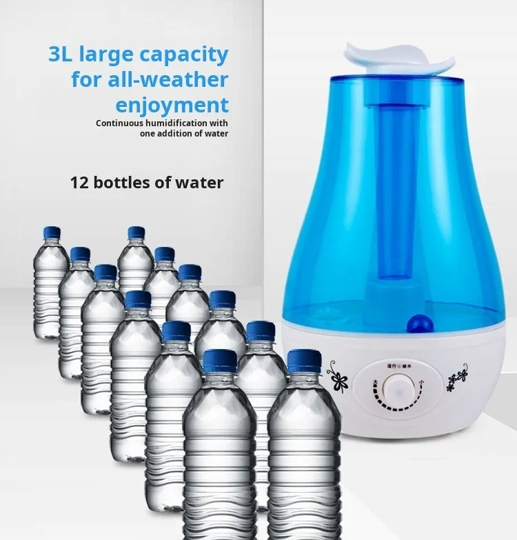 Household bedroom humidifier double spray large mist volume atomizing moisturizing Diffuser Ultrasonic Mini Aroma Air Purifier