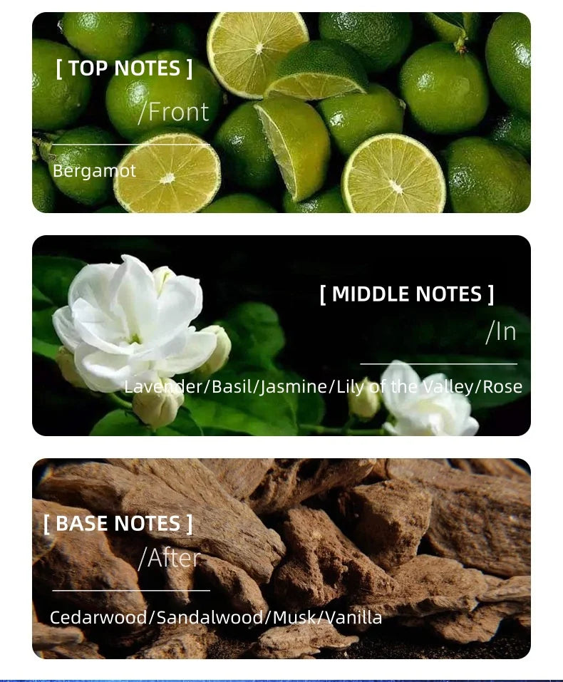 Blue Men's Perfume Woody Floral Lasting Fragrance Eau De Parfum Classic Homme Parfums Flirting Pheromone Cologne Gentlemen Spray