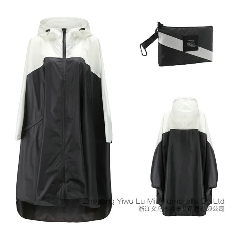Women Men Poncho Raincoat Waterproof Tent Cover Wear Outdoors Hiking Biker Rain Coat Jacket Zip Cloak Trench