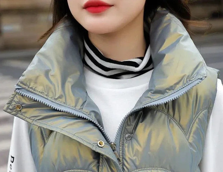 Vest for Women Quilted Warm Clothes Fashion 2025 Cheap Sleeveless Padded Cotton Waistcoat Woman Winter Clothing Casual Autumn