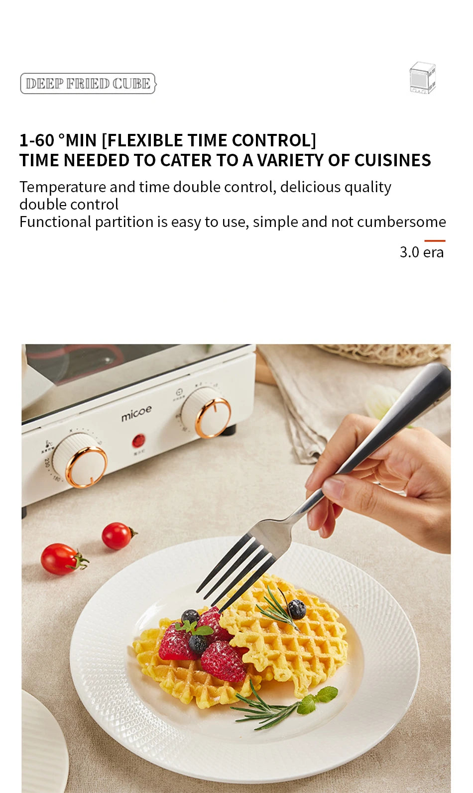 Household electric oven desktop mini large capacity multifunctional baking bread barbecue machine precise temperature control