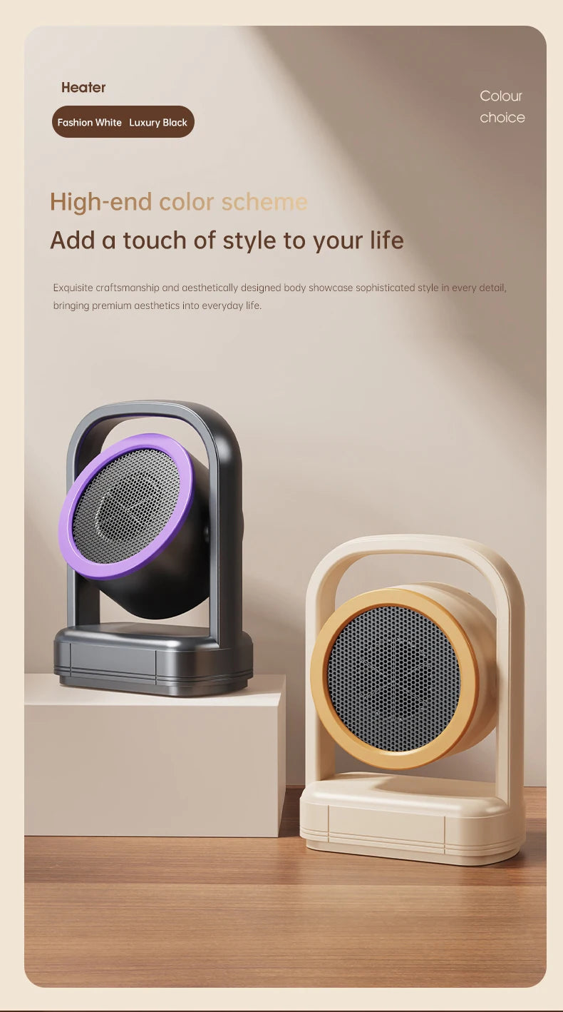 Desktop Heater Electric Heater Hot Air Blower Portable Heater Mini Energy Saving for Office Room Dormitory Home Appliance Warmer