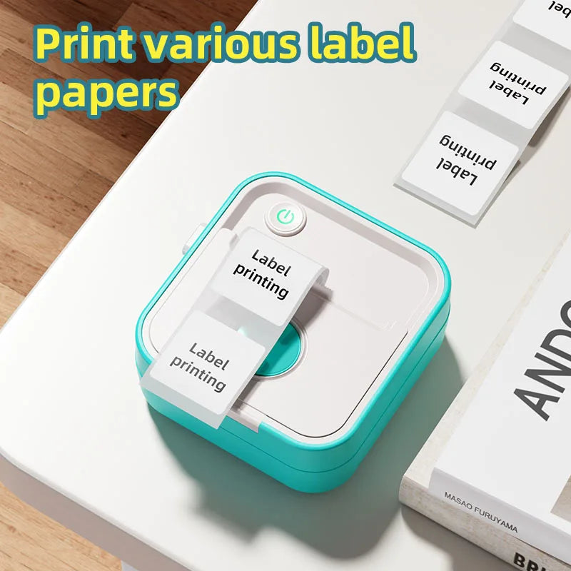 New D5 Label Printer Inkless Thermal Label Maker 12-57mm Paper Adjustable Sticker Pocket Mini Printer for photo