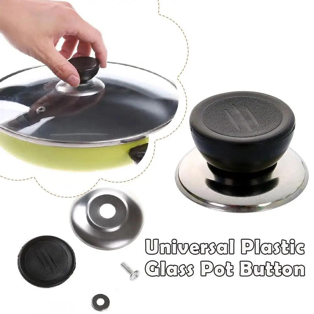 1pcs Plastic Glass Pot Button Pot Cover Head Pot Cover Universal Handle Pot Cover Cooking Accessories