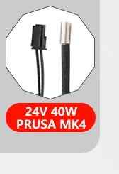 Trianglelab 3D Printer 6*20MM 12V/24V 40W Heater Cartridge With 100CM cable For 3D Printer for PT100 HOTEND Volcano MK8 MK9