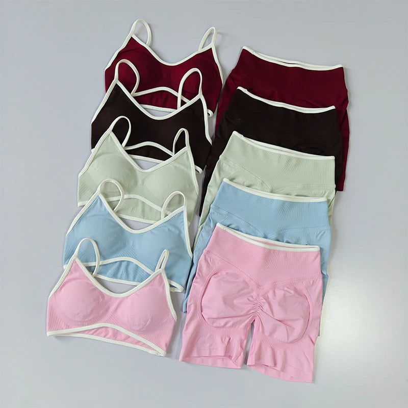 Gym Shorts Women Fitness Sports Biker High Waisted Shorts Running Yoga Shorts Workout Scrunch Butt Seamless Workout Tight