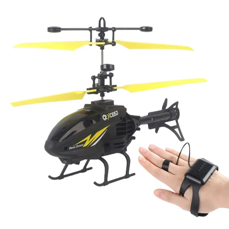Watch Wrist Hand Controlled Induction Aircraft Impact Resistant Helicopter with Lighting Rechargeable Mini RC Drone