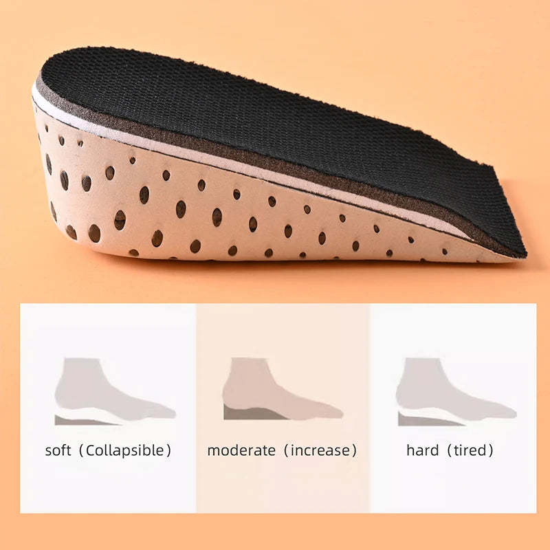 4Pairs/8Pairs Height Increase Insole Do Not Collapse Half Pad Breathable Memory Foam Heel Lifting Inserts Shoe Lifts Shoe Pads