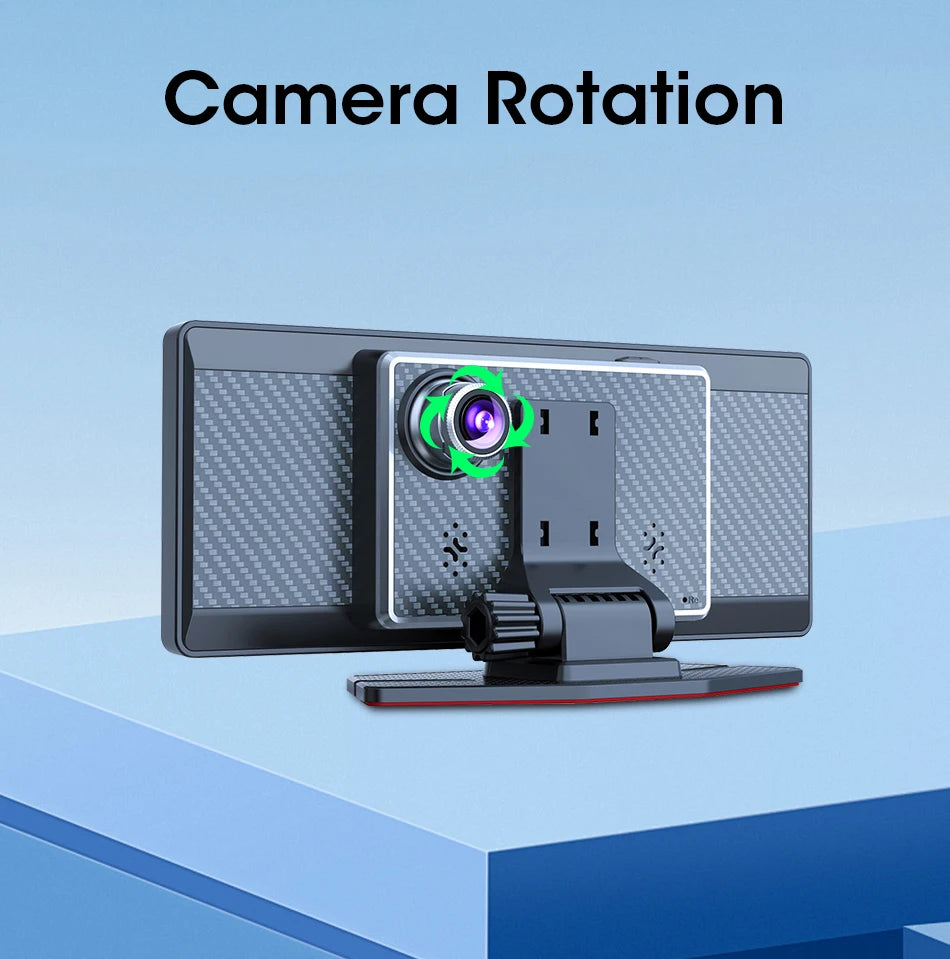 Vtopek 8.1 Inch 2.5K Dash Cam Wireless Carplay Android Auto Car DVR WiFi GPS Navigation Rearview Camera Dashboard Video Recorder