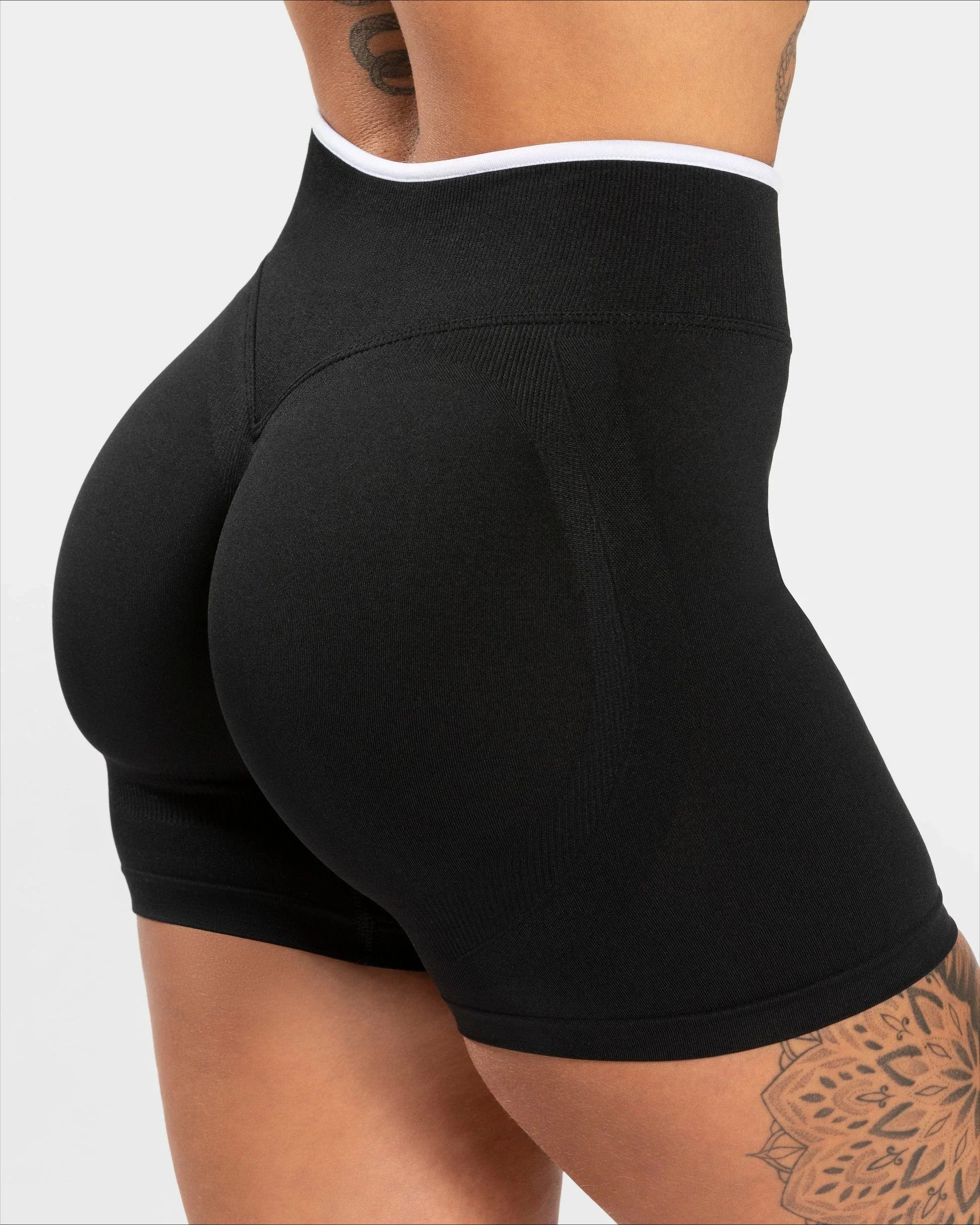 Women White Waist Tight Summer Seamless Sports Shorts High Waist Hip Lifting Yoga Pants Running High Elastic Sport Shorts Female