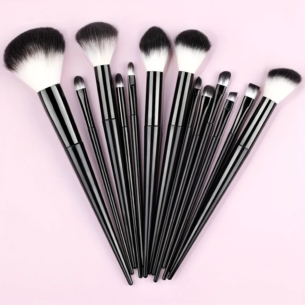 Makeup Brushes Set 13Pcs Premium Synthetic Brush Foundation Powder Blending Concealer Eyeshadow Blush Cosmetics Brushes Travel