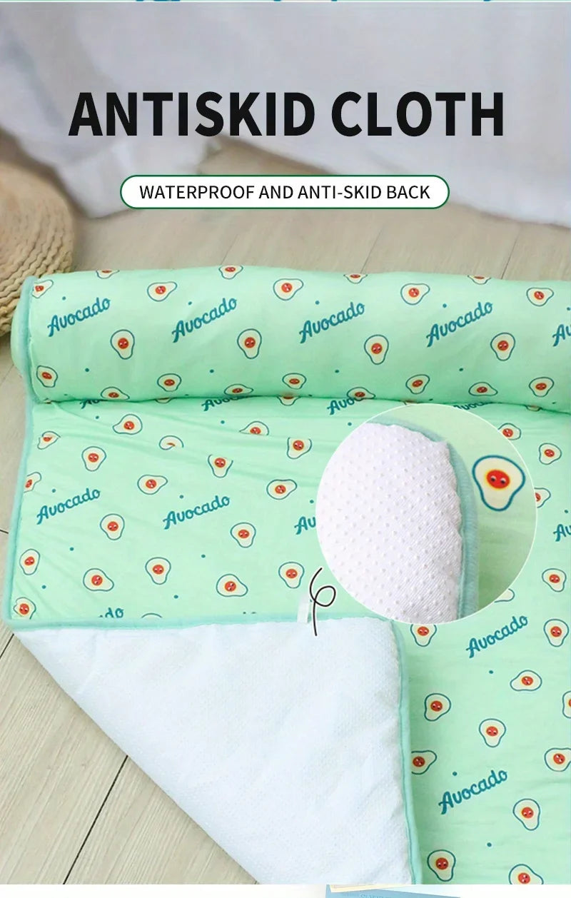 Dog Pillow Summer Pet Ice Cooling Cushion Dog Cooling Sleeping Mat Comfortable Pet Bed Dog Nest With Pillow