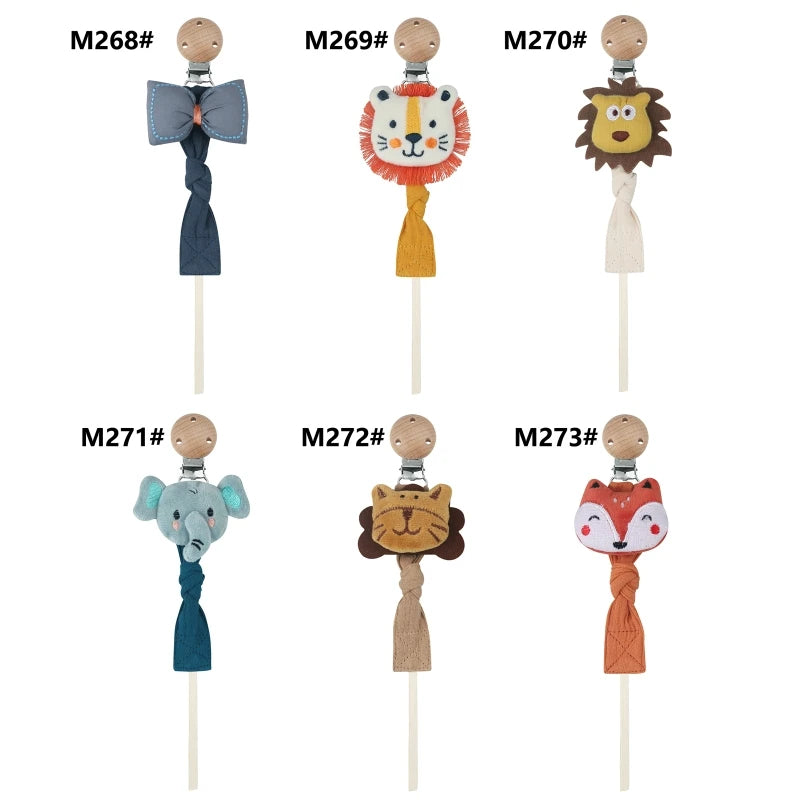 Baby Pacifier Clip Chain Cotton Cartoon Country Style Holder Dummy  Handmade   Christmas Gift Dropshipping