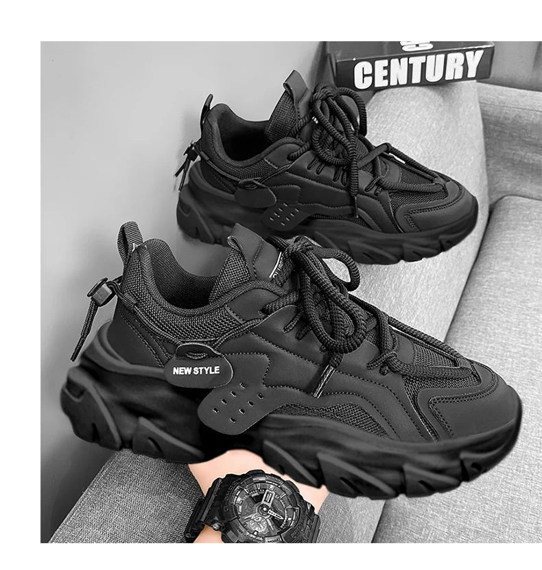 Sport Shose Male Fashion Street Shoes Lightweight Comfortable Lace-Up Gym Shoes Mens White Sneakers Platform Shoes Mens Trainers