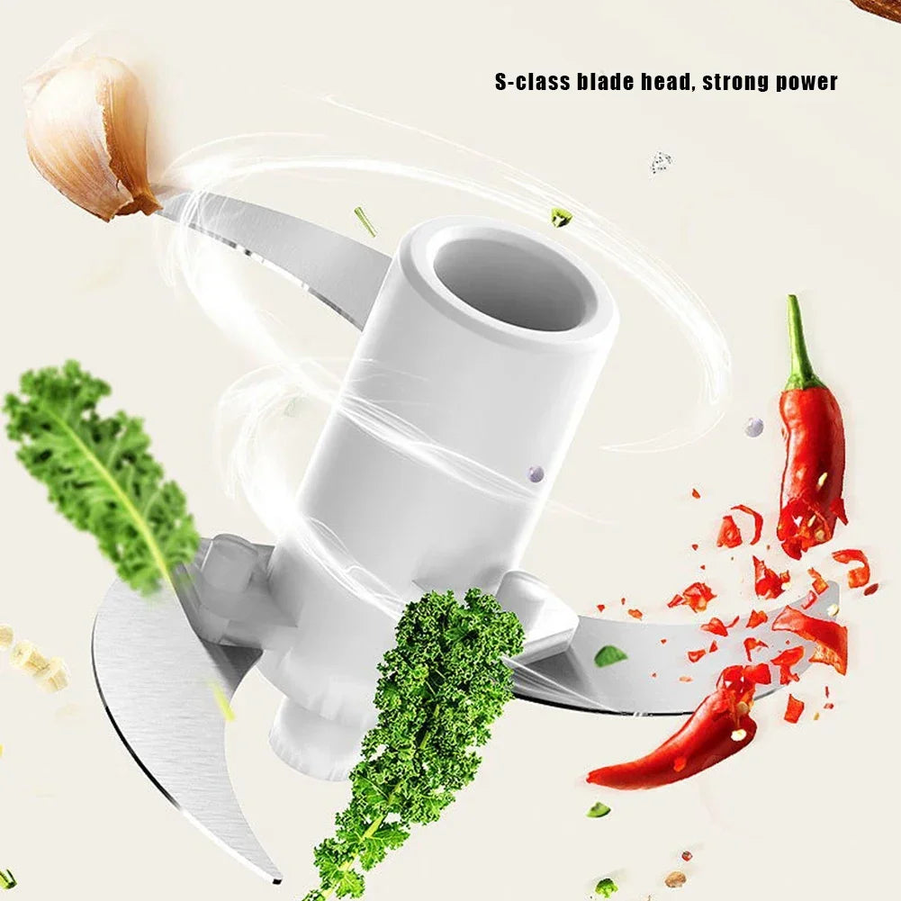 Mini Meat Grinder Electric Garlic Masher Multifunctional Kitchen Wireless Food Stir Shredder Baby Auxiliary Food Machine 350ml