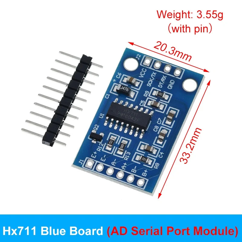 TZT Load Cell 1KG 5KG 10KG 20KG HX711 AD Module Weight Sensor Electronic Scale Aluminum Alloy Weighing Pressure Sensor