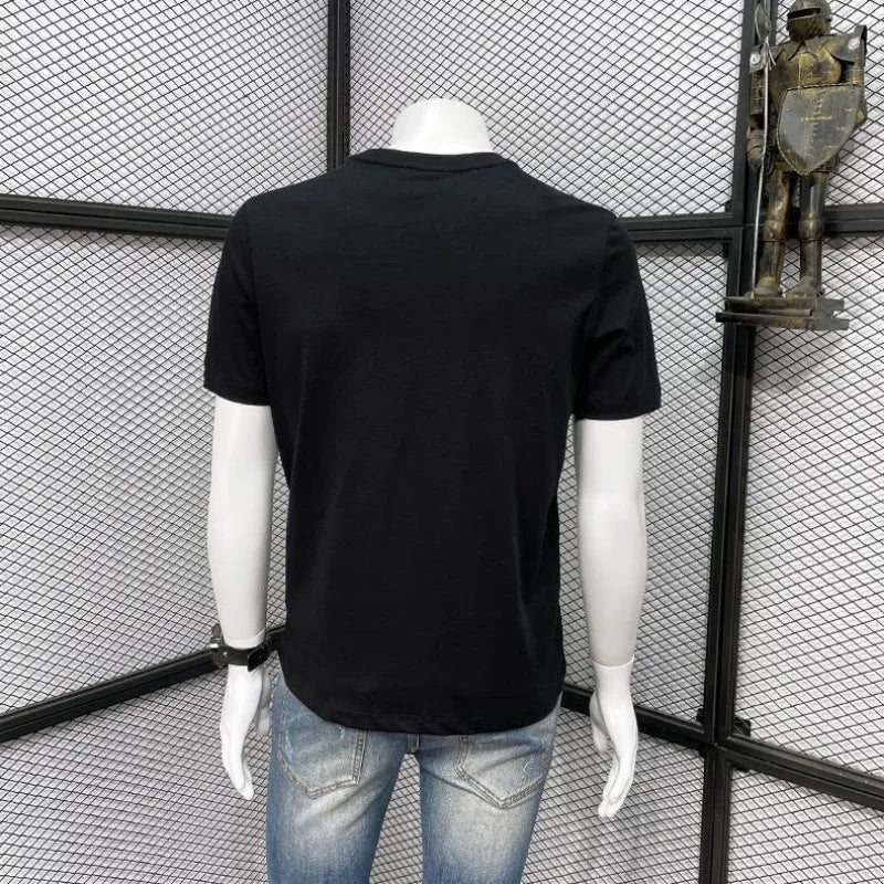 Clothing T Shirt For Men Wholesale Alphabet Man Tee Shirts Graphic Cotton Slim Fit Watercolor Streetwear Kpop Music Xl S Top